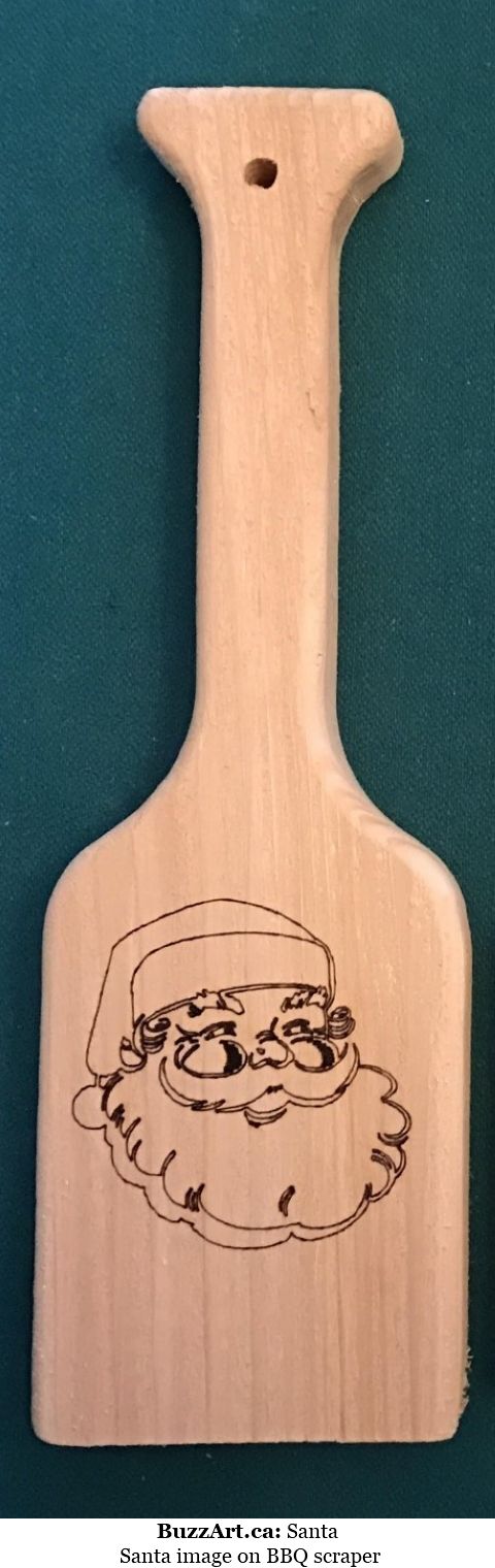 Santa image on BBQ scraper